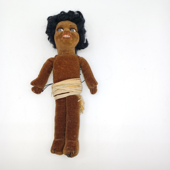Vintage Nora Wellings Islander doll Circa 1926 Velveteen hand-painted face - Picture 6 of 13